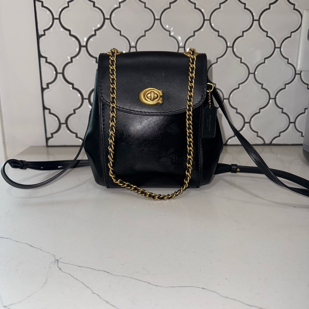 Coach Parker Backpack 16 with Gold Convertible Chain